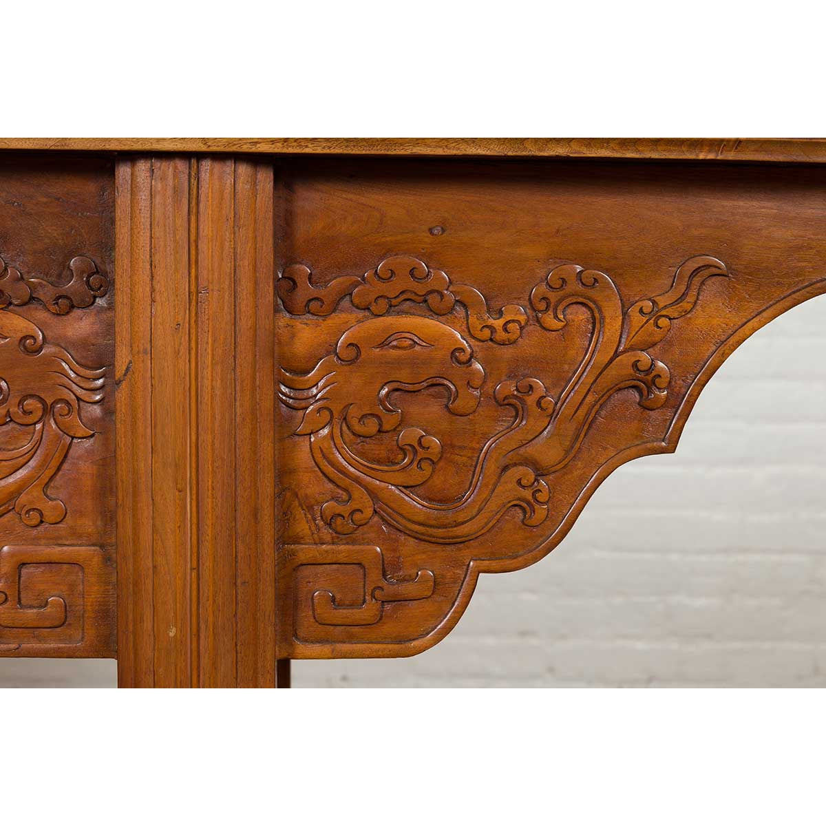 Ming Style Altar Table with Everted Flanges, Cloud Motifs and Mythical Creatures-17. Asian & Chinese Furniture, Art, Antiques, Vintage Home Décor for sale at FEA Home