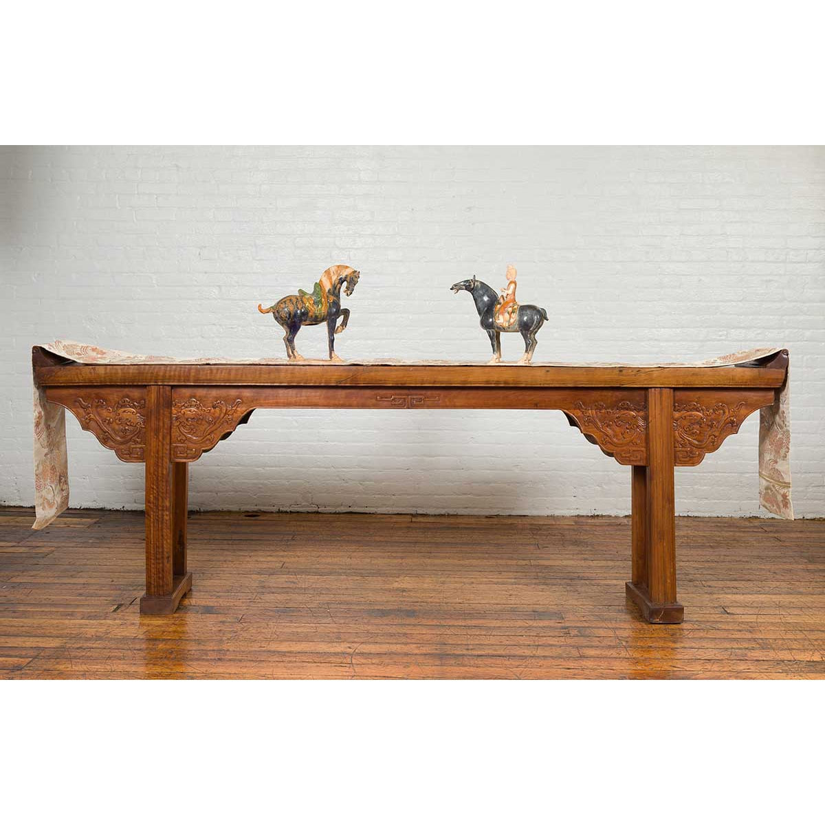 Ming Style Altar Table with Everted Flanges, Cloud Motifs and Mythical Creatures-4. Asian & Chinese Furniture, Art, Antiques, Vintage Home Décor for sale at FEA Home