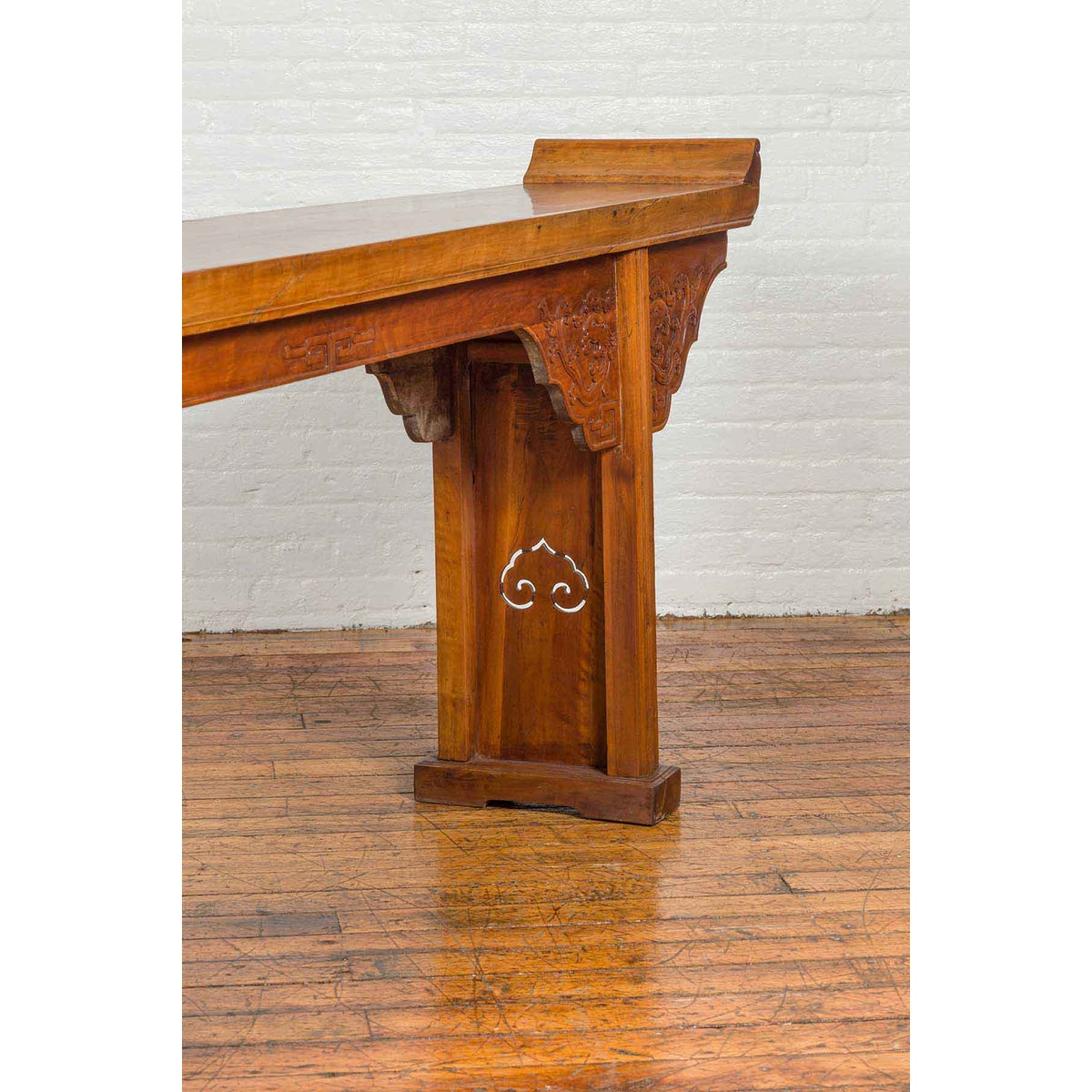 Ming Style Altar Table with Everted Flanges, Cloud Motifs and Mythical Creatures-9. Asian & Chinese Furniture, Art, Antiques, Vintage Home Décor for sale at FEA Home