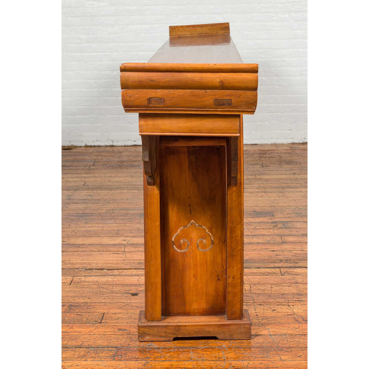 Ming Style Altar Table with Everted Flanges, Cloud Motifs and Mythical Creatures-11. Asian & Chinese Furniture, Art, Antiques, Vintage Home Décor for sale at FEA Home