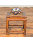 Antique Chinese Ming Style Waisted Stool with Horsehoof Legs and Rattan Inset-3. Asian & Chinese Furniture, Art, Antiques, Vintage Home Décor for sale at FEA Home