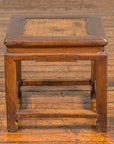 Antique Chinese Ming Style Waisted Stool with Horsehoof Legs and Rattan Inset-8. Asian & Chinese Furniture, Art, Antiques, Vintage Home Décor for sale at FEA Home
