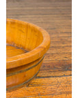 Chinese Qing Dynasty Period 19th Century Elm Round Rice Tray with Brass Braces-8. Asian & Chinese Furniture, Art, Antiques, Vintage Home Décor for sale at FEA Home