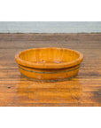 Chinese Qing Dynasty Period 19th Century Elm Round Rice Tray with Brass Braces-9. Asian & Chinese Furniture, Art, Antiques, Vintage Home Décor for sale at FEA Home