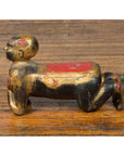 Vintage Thai Ceremonial Gilt Carved Temple Guardian with Black and Red Patina-9. Asian & Chinese Furniture, Art, Antiques, Vintage Home Décor for sale at FEA Home