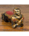 Vintage Thai Ceremonial Gilt Carved Temple Guardian with Black and Red Patina-3. Asian & Chinese Furniture, Art, Antiques, Vintage Home Décor for sale at FEA Home
