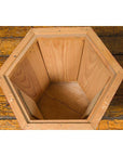 Japanese Taishō Gold and Red Lacquer Hexagonal Planters with Reeded Cartouches-4. Asian & Chinese Furniture, Art, Antiques, Vintage Home Décor for sale at FEA Home