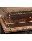 Antique Chinese Wooden Document Box with Distressed Patina and Brass Stud Design-7. Asian & Chinese Furniture, Art, Antiques, Vintage Home Décor for sale at FEA Home