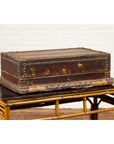 Antique Chinese Wooden Document Box with Distressed Patina and Brass Stud Design-2. Asian & Chinese Furniture, Art, Antiques, Vintage Home Décor for sale at FEA Home