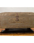 Indian 19th Century Merchant's Chest with Pierced Geometric Decor and Patina-7. Asian & Chinese Furniture, Art, Antiques, Vintage Home Décor for sale at FEA Home