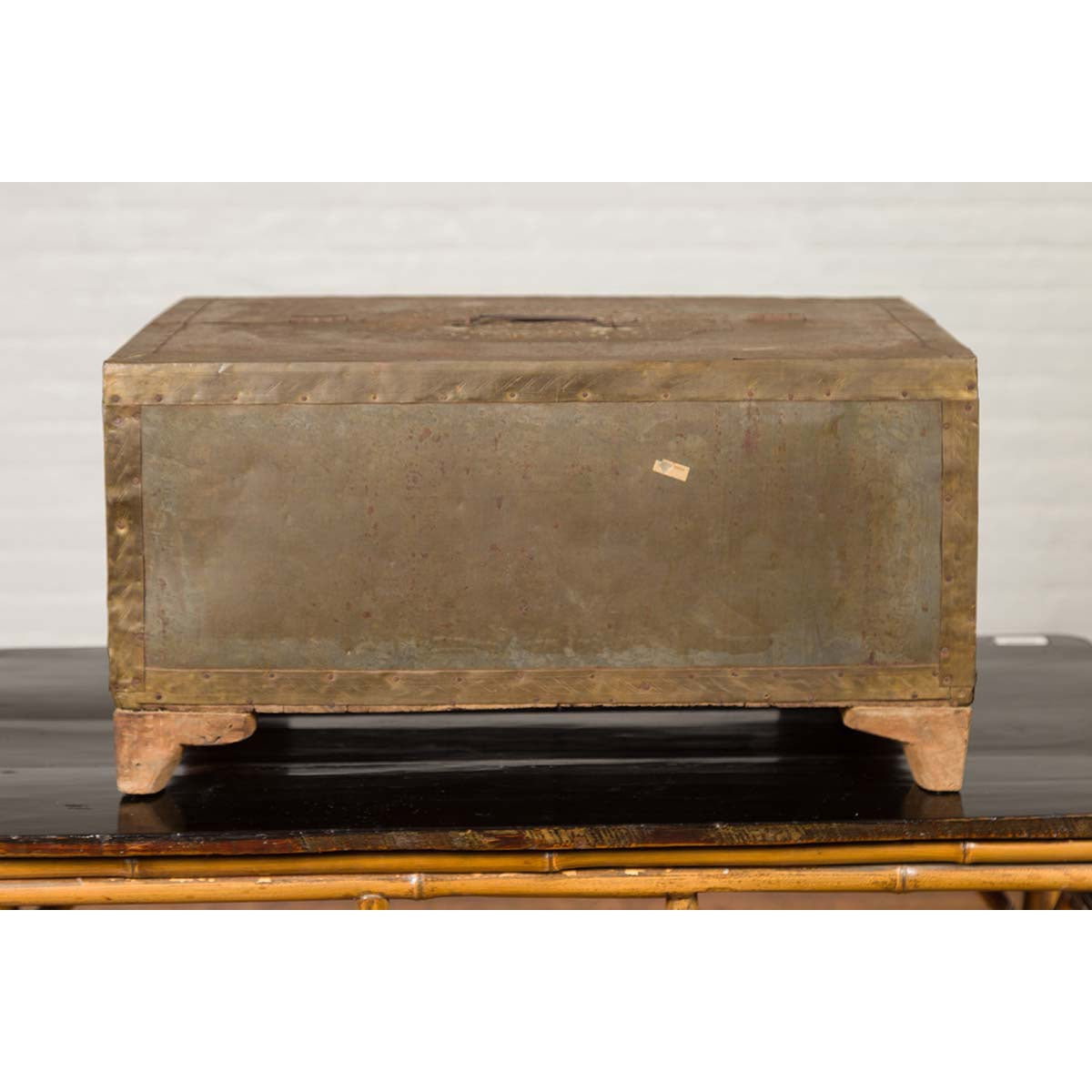 Indian 19th Century Merchant's Chest with Pierced Geometric Decor and Patina-10. Asian & Chinese Furniture, Art, Antiques, Vintage Home Décor for sale at FEA Home