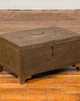 Indian 19th Century Merchant's Chest with Pierced Geometric Decor and Patina-2. Asian & Chinese Furniture, Art, Antiques, Vintage Home Décor for sale at FEA Home