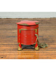 Japanese Taishō Red Lacquered Hokai Box with Brass Accents and Original Rope-9. Asian & Chinese Furniture, Art, Antiques, Vintage Home Décor for sale at FEA Home
