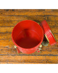 Japanese Taishō Red Lacquered Hokai Box with Brass Accents and Original Rope-4. Asian & Chinese Furniture, Art, Antiques, Vintage Home Décor for sale at FEA Home
