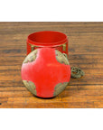 Japanese Taishō Red Lacquered Hokai Box with Brass Accents and Original Rope-6. Asian & Chinese Furniture, Art, Antiques, Vintage Home Décor for sale at FEA Home