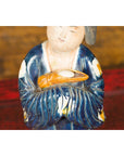 Small Chinese Statue of a Court Lady Wearing Blue Kimono and Holding a Baby-11. Asian & Chinese Furniture, Art, Antiques, Vintage Home Décor for sale at FEA Home