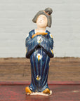 Small Chinese Statue of a Court Lady Wearing Blue Kimono and Holding a Baby-2. Asian & Chinese Furniture, Art, Antiques, Vintage Home Décor for sale at FEA Home