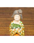 Chinese Court Lady Statue with Egg and Spinach Pattern Kimono and Holding a Dog-7. Asian & Chinese Furniture, Art, Antiques, Vintage Home Décor for sale at FEA Home