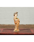 Statue of a Chinese Court Lady Wearing Brown Patterned Kimono and Holding a Baby-4. Asian & Chinese Furniture, Art, Antiques, Vintage Home Décor for sale at FEA Home