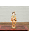 Statue of a Chinese Court Lady Wearing Brown Patterned Kimono and Holding a Baby-3. Asian & Chinese Furniture, Art, Antiques, Vintage Home Décor for sale at FEA Home