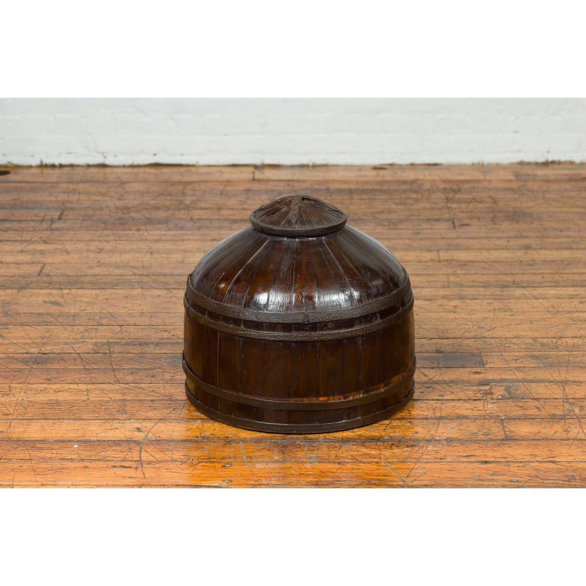 Chinese Antique Decorative Wooden Cover with Unusual Shape and Dark Patina-11. Asian & Chinese Furniture, Art, Antiques, Vintage Home Décor for sale at FEA Home