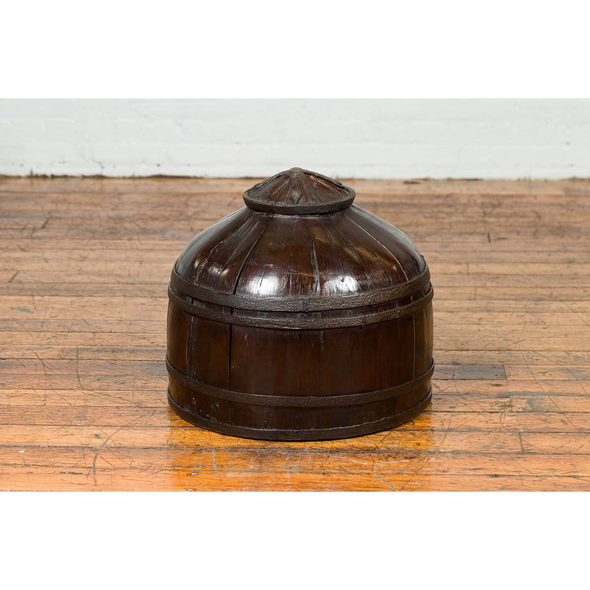 Chinese Antique Decorative Wooden Cover with Unusual Shape and Dark Patina-7. Asian & Chinese Furniture, Art, Antiques, Vintage Home Décor for sale at FEA Home