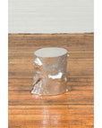 Contemporary Indonesian Silver-Colored Tree Stump Pedestal-10. Asian & Chinese Furniture, Art, Antiques, Vintage Home Décor for sale at FEA Home