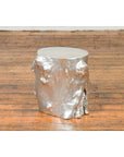 Contemporary Indonesian Silver-Colored Tree Stump Pedestal-7. Asian & Chinese Furniture, Art, Antiques, Vintage Home Décor for sale at FEA Home