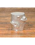 Contemporary Indonesian Silver-Colored Tree Stump Pedestal-9. Asian & Chinese Furniture, Art, Antiques, Vintage Home Décor for sale at FEA Home