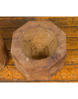 Antique Indonesian Rustic Octagonal Wooden Planters Made from Tree Trunks-10. Asian & Chinese Furniture, Art, Antiques, Vintage Home Décor for sale at FEA Home