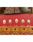 Set of Five Chinese Han Dynasty Terracotta Heads with Original Paint on Lucite-14. Asian & Chinese Furniture, Art, Antiques, Vintage Home Décor for sale at FEA Home