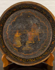Antique Indian Market Tray with Mughal Inspired Hand Painted Décor-2. Asian & Chinese Furniture, Art, Antiques, Vintage Home Décor for sale at FEA Home