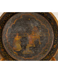 Antique Indian Market Tray with Mughal Inspired Hand Painted Décor-7. Asian & Chinese Furniture, Art, Antiques, Vintage Home Décor for sale at FEA Home