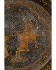 Antique Indian Market Tray with Mughal Inspired Hand Painted Décor-13. Asian & Chinese Furniture, Art, Antiques, Vintage Home Décor for sale at FEA Home