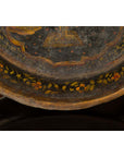 Antique Indian Market Tray with Mughal Inspired Hand Painted Décor-6. Asian & Chinese Furniture, Art, Antiques, Vintage Home Décor for sale at FEA Home