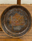 Antique Indian Market Tray with Mughal Inspired Hand Painted Décor-2. Asian & Chinese Furniture, Art, Antiques, Vintage Home Décor for sale at FEA Home