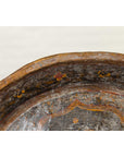 Antique Indian Market Tray with Mughal Inspired Hand Painted Décor-3. Asian & Chinese Furniture, Art, Antiques, Vintage Home Décor for sale at FEA Home