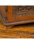 Indonesian Vintage Wooden Blanket Chest with Carved Foliage and Floral Motifs-9. Asian & Chinese Furniture, Art, Antiques, Vintage Home Décor for sale at FEA Home