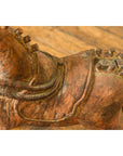 Small Vintage Indian Exterior Rust Colored and Carved Wooden Horse from Madras-7. Asian & Chinese Furniture, Art, Antiques, Vintage Home Décor for sale at FEA Home