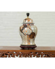 Vintage Japanese Arita Porcelain Gold, Dark Blue and Orange Table Lamp-10. Asian & Chinese Furniture, Art, Antiques, Vintage Home Décor for sale at FEA Home