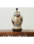 Vintage Japanese Arita Porcelain Gold, Dark Blue and Orange Table Lamp-11. Asian & Chinese Furniture, Art, Antiques, Vintage Home Décor for sale at FEA Home