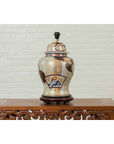 Vintage Japanese Arita Porcelain Gold, Dark Blue and Orange Table Lamp-9. Asian & Chinese Furniture, Art, Antiques, Vintage Home Décor for sale at FEA Home