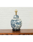 Vintage Chinese Blue and white Porcelain Lamp with Architectures and Landscapes-10. Asian & Chinese Furniture, Art, Antiques, Vintage Home Décor for sale at FEA Home