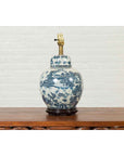 Vintage Chinese Blue and white Porcelain Lamp with Architectures and Landscapes-12. Asian & Chinese Furniture, Art, Antiques, Vintage Home Décor for sale at FEA Home