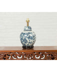 Vintage Chinese Blue and white Porcelain Lamp with Architectures and Landscapes-4. Asian & Chinese Furniture, Art, Antiques, Vintage Home Décor for sale at FEA Home