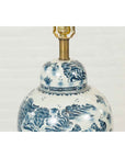 Vintage Chinese Blue and white Porcelain Lamp with Architectures and Landscapes-6. Asian & Chinese Furniture, Art, Antiques, Vintage Home Décor for sale at FEA Home