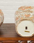 Pair of Chinese Vintage Japanese Kutani Style Vases with Flowers and Butterflies-8. Asian & Chinese Furniture, Art, Antiques, Vintage Home Décor for sale at FEA Home