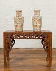 Pair of Chinese Vintage Japanese Kutani Style Vases with Flowers and Butterflies-4. Asian & Chinese Furniture, Art, Antiques, Vintage Home Décor for sale at FEA Home