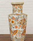 Pair of Chinese Vintage Japanese Kutani Style Vases with Flowers and Butterflies-11. Asian & Chinese Furniture, Art, Antiques, Vintage Home Décor for sale at FEA Home
