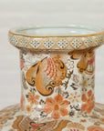 Pair of Chinese Vintage Japanese Kutani Style Vases with Flowers and Butterflies-5. Asian & Chinese Furniture, Art, Antiques, Vintage Home Décor for sale at FEA Home